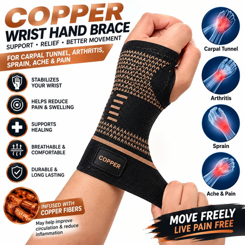 Copper wrist hand - copper,