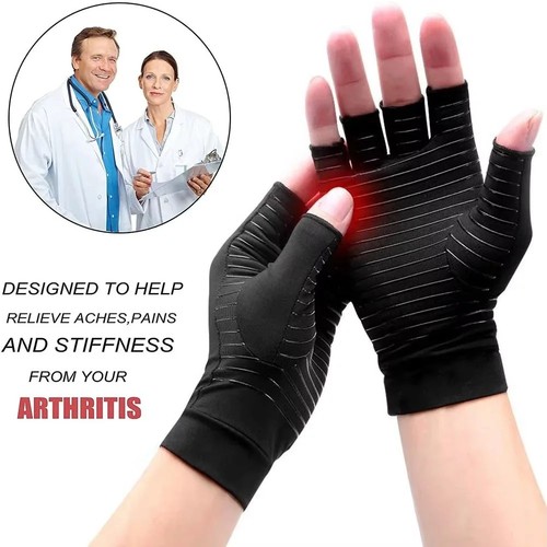 Copper compression gloves - copper, anti